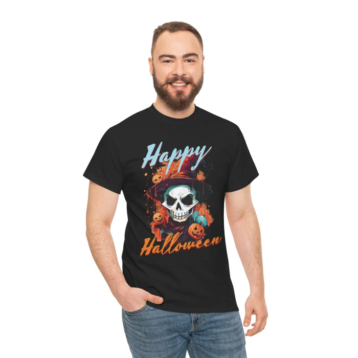 T-shirt z nadrukiem Happy Halloween